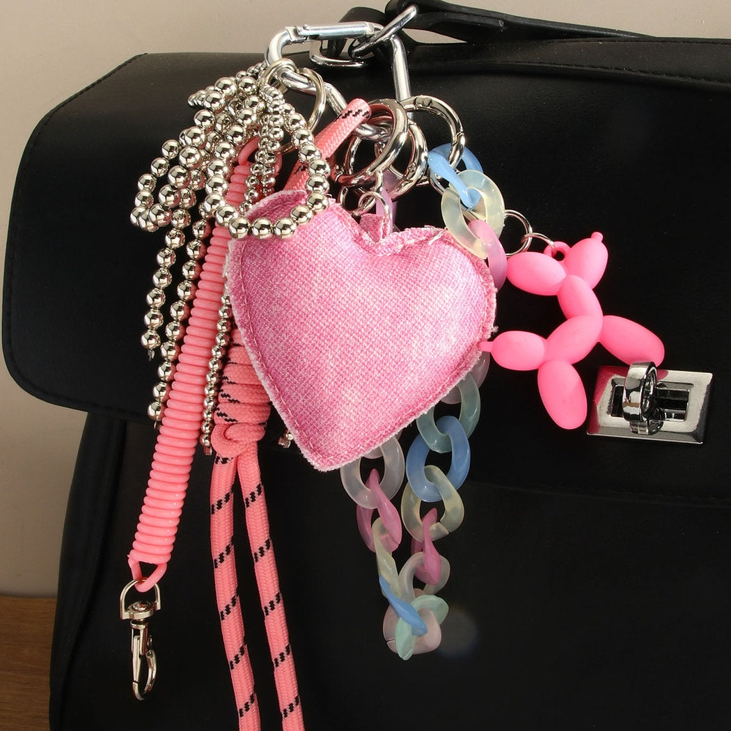 Keypus - Heart and Cord Decorative Bag Charm Keychain