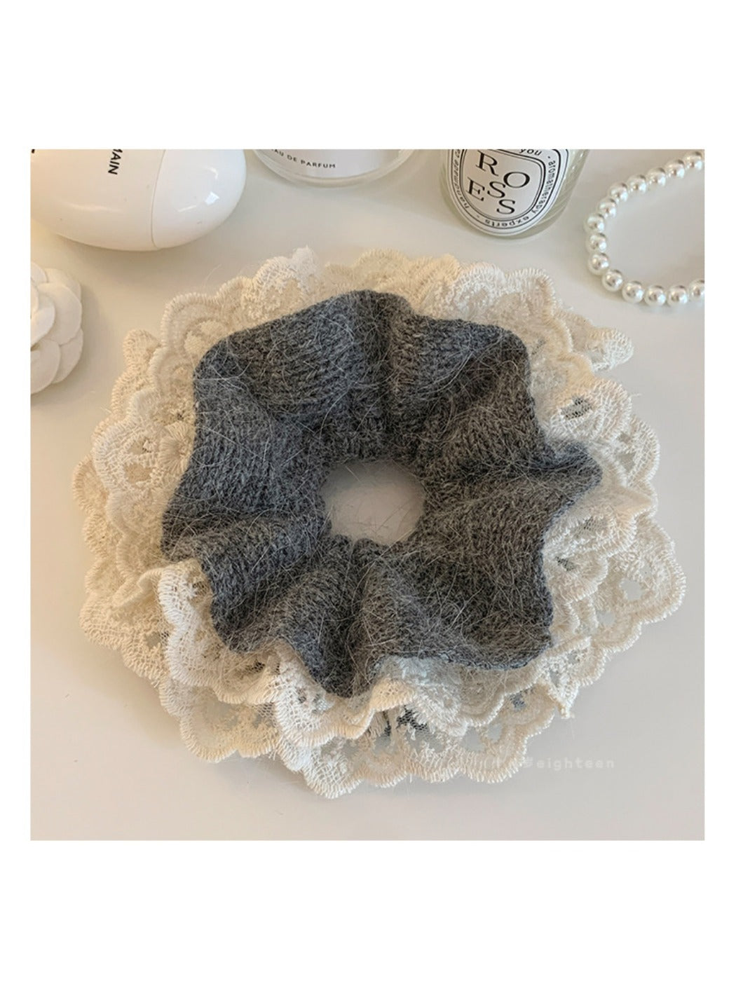Gifty - Lace Knitted Hair Scrunchie