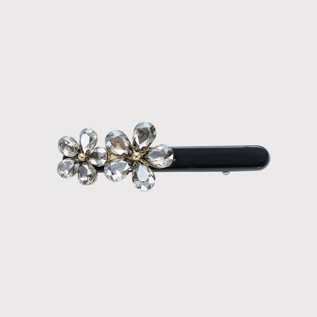 Beau - Sparkling Flower Accent Side Barrette
