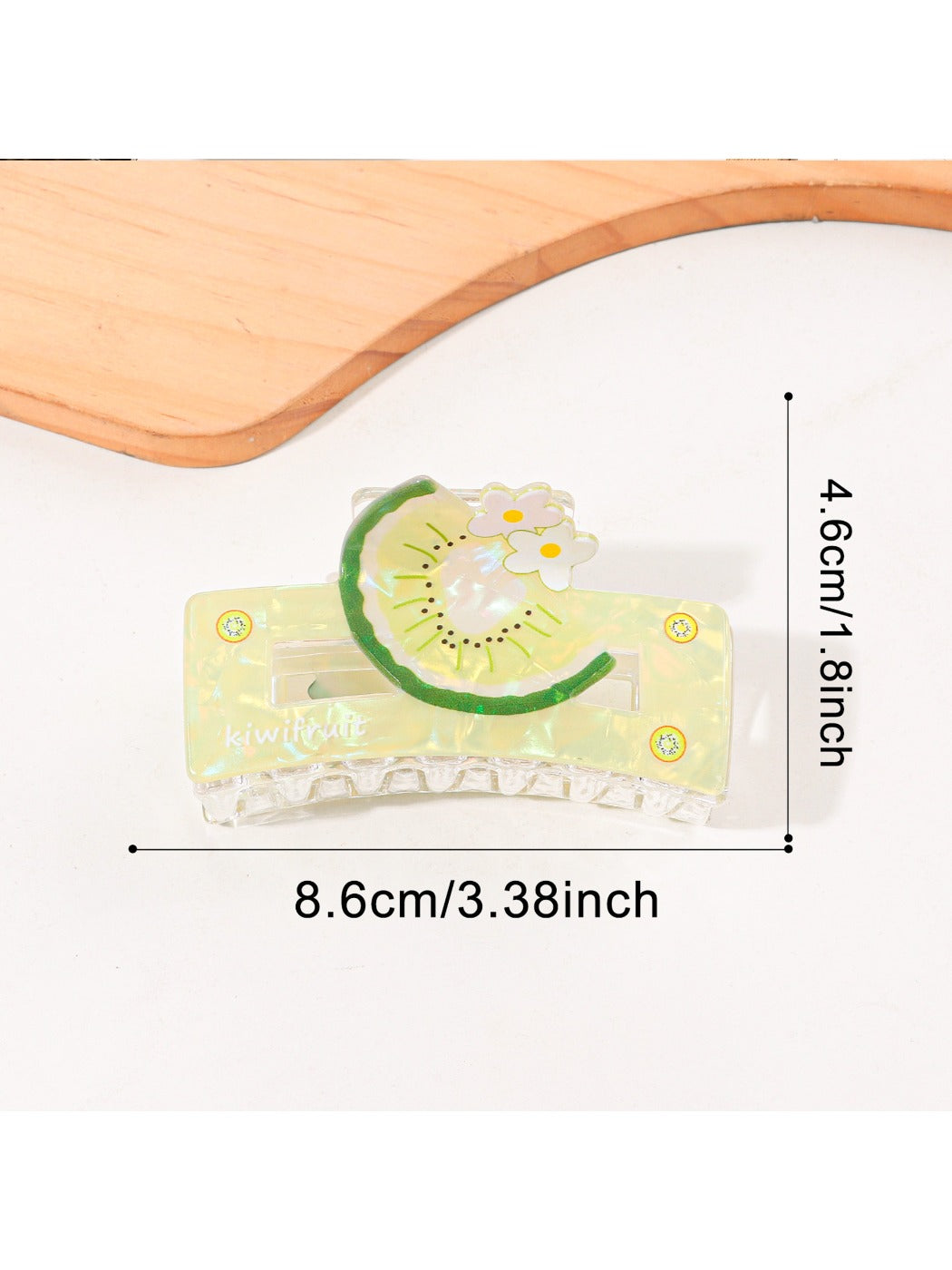 Beau - Square Fruit Print Hair Claw Clip