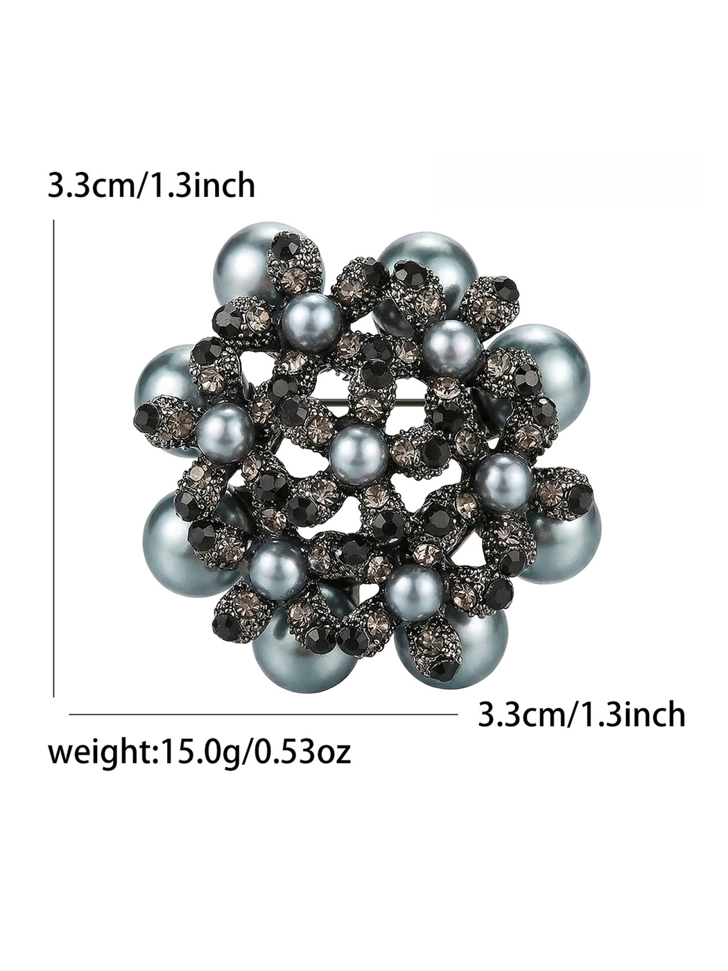 Brovia - Fashion Alloy Suit Cardigan Accent Brooch