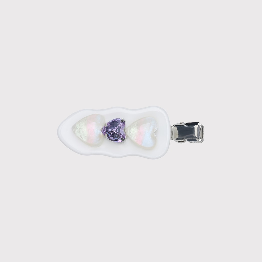 Beau - Pastel Sweet Heart Detail Hair Clip