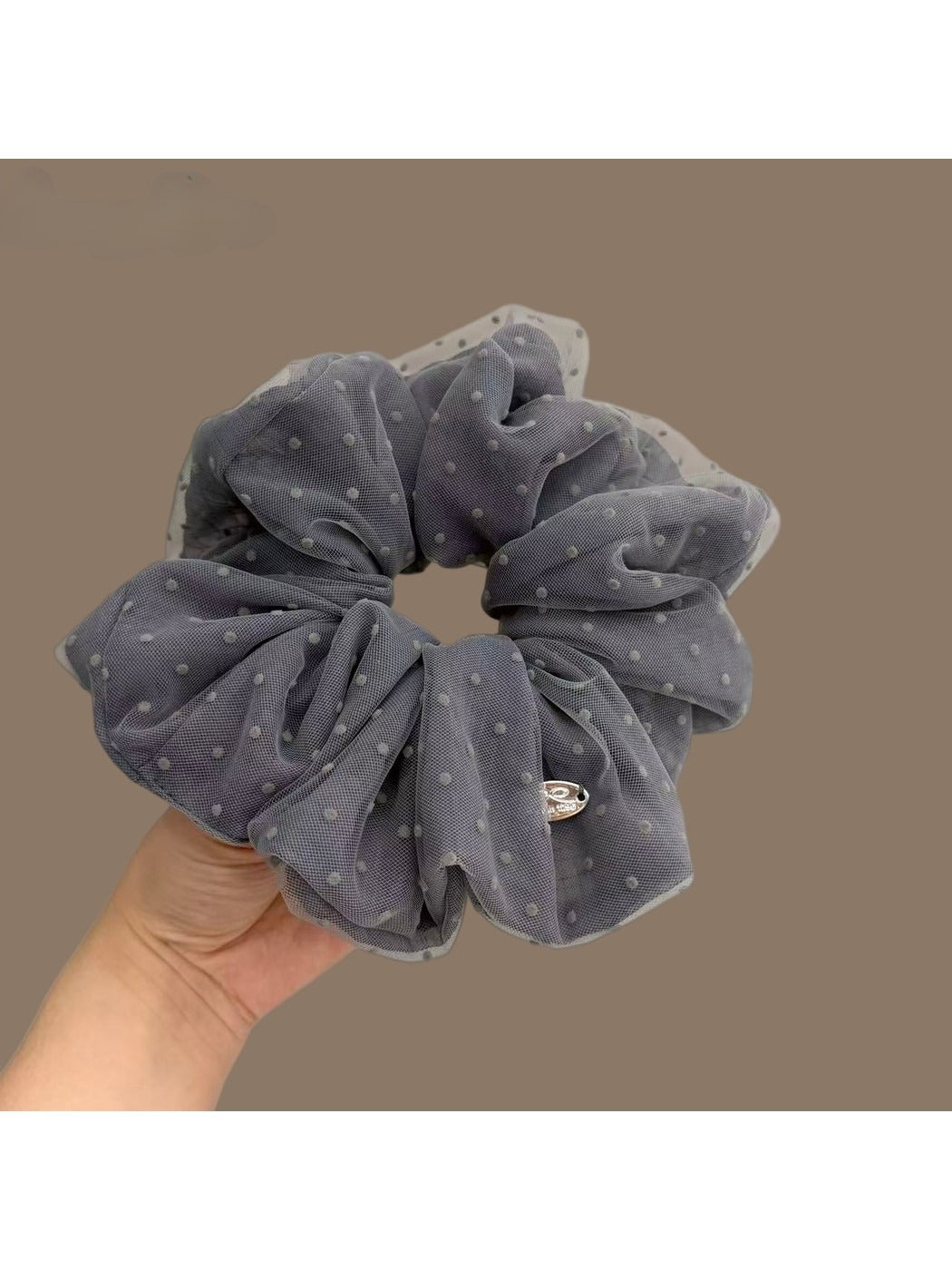 Gifty - Sweet Style Dot Print Mesh Scrunchie