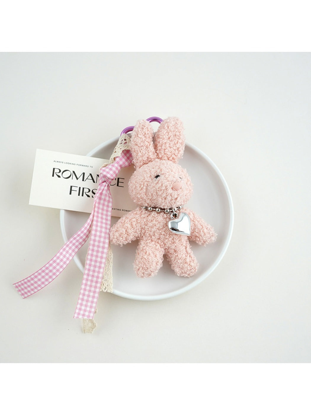 Keypus - Love Bow Bunny Backpack Pendant