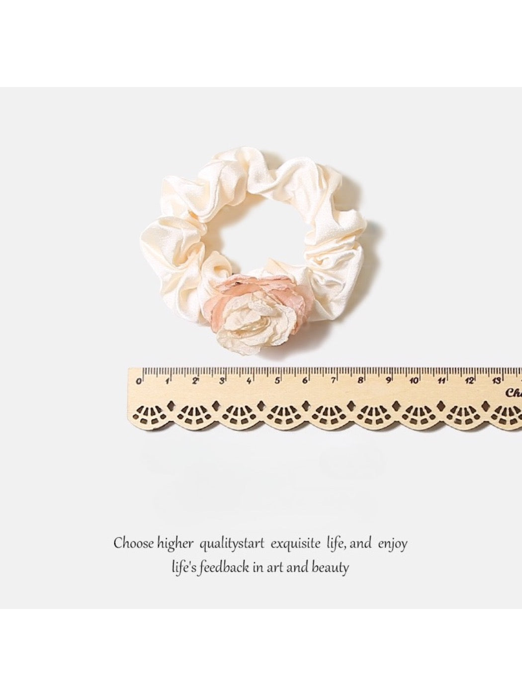 Gifty - Satin Camellia Hair Scrunchies
