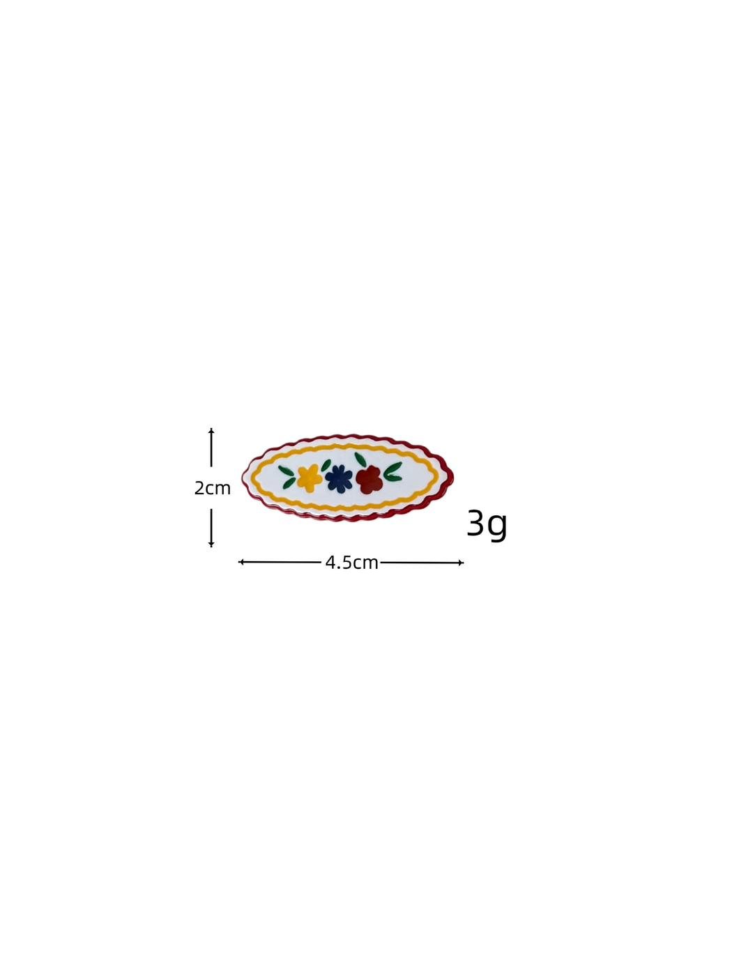 Beau - Oval Floral Duckbill Hair Clip