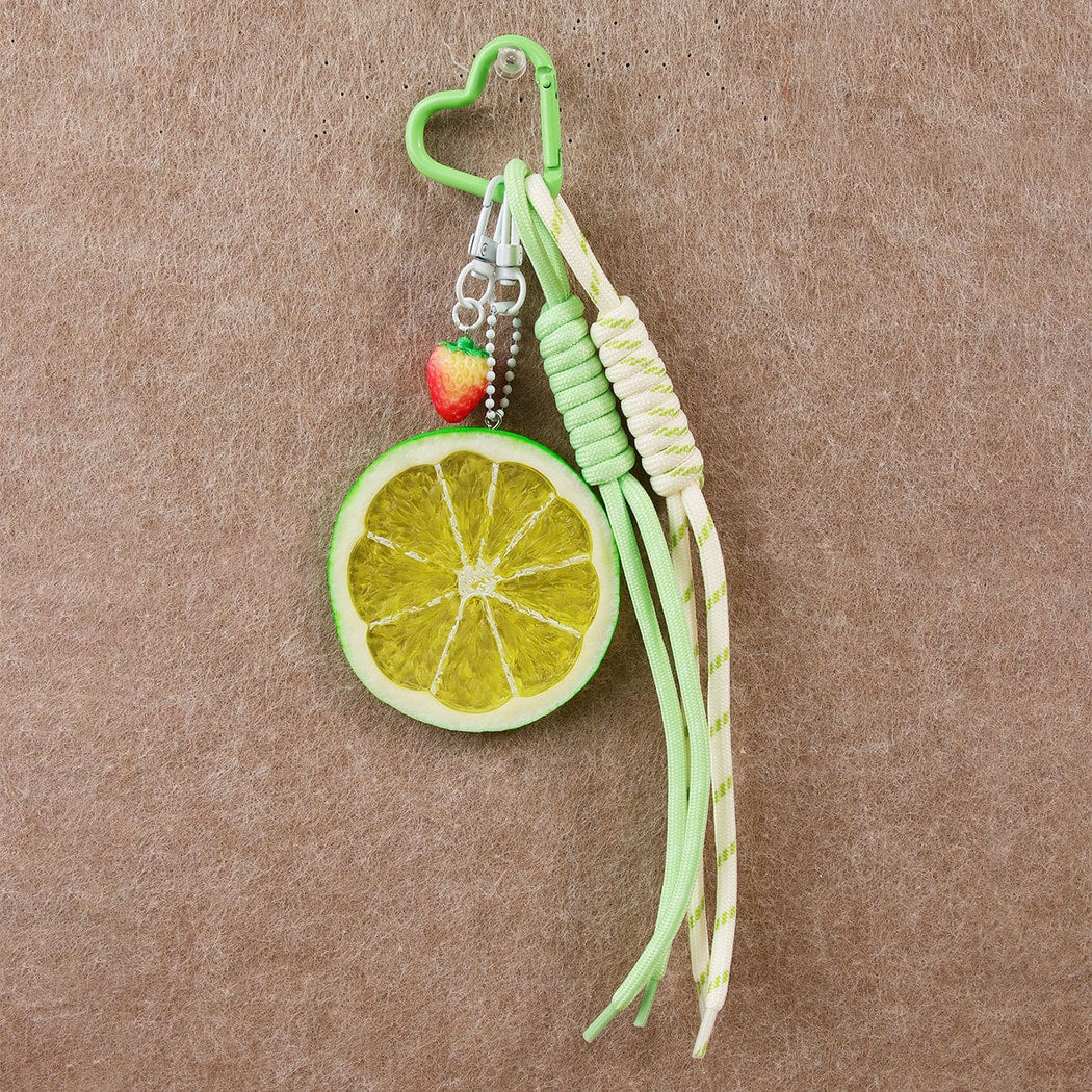Keypus - PVC Lemon Shaped Rope Bag Charm Keychain