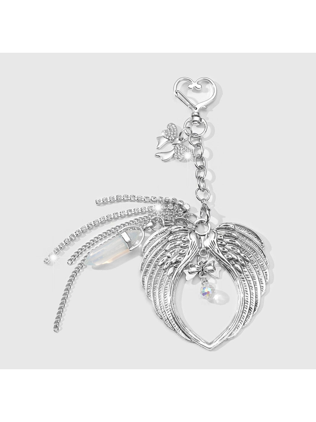 Keypus - Y2K Gothic Angel Wings Star Detail Keychain