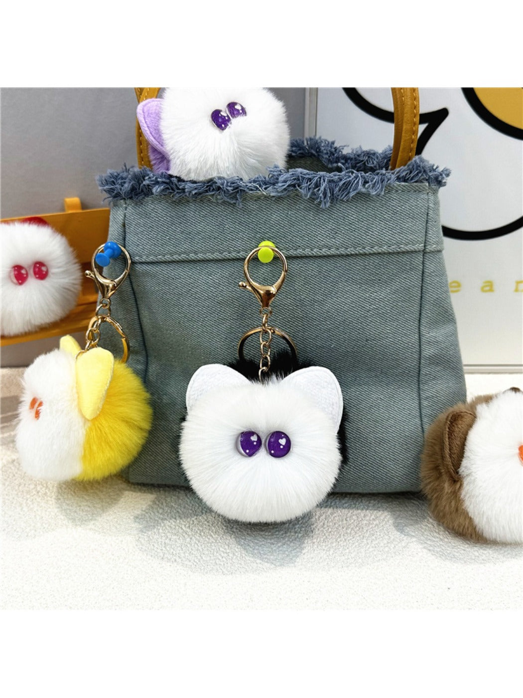 Keypus - Cute Cat Head Keychain