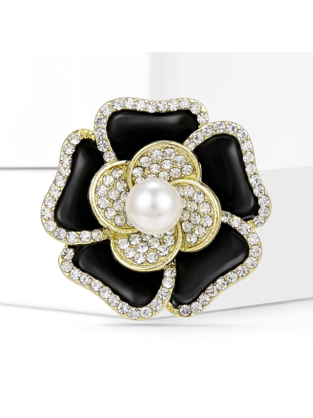 Brovia - Alloy Flower Brooch with Plated Finish