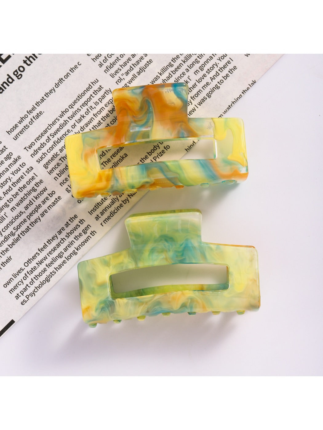 Beau - Colorful Gradient Square Hair Clip