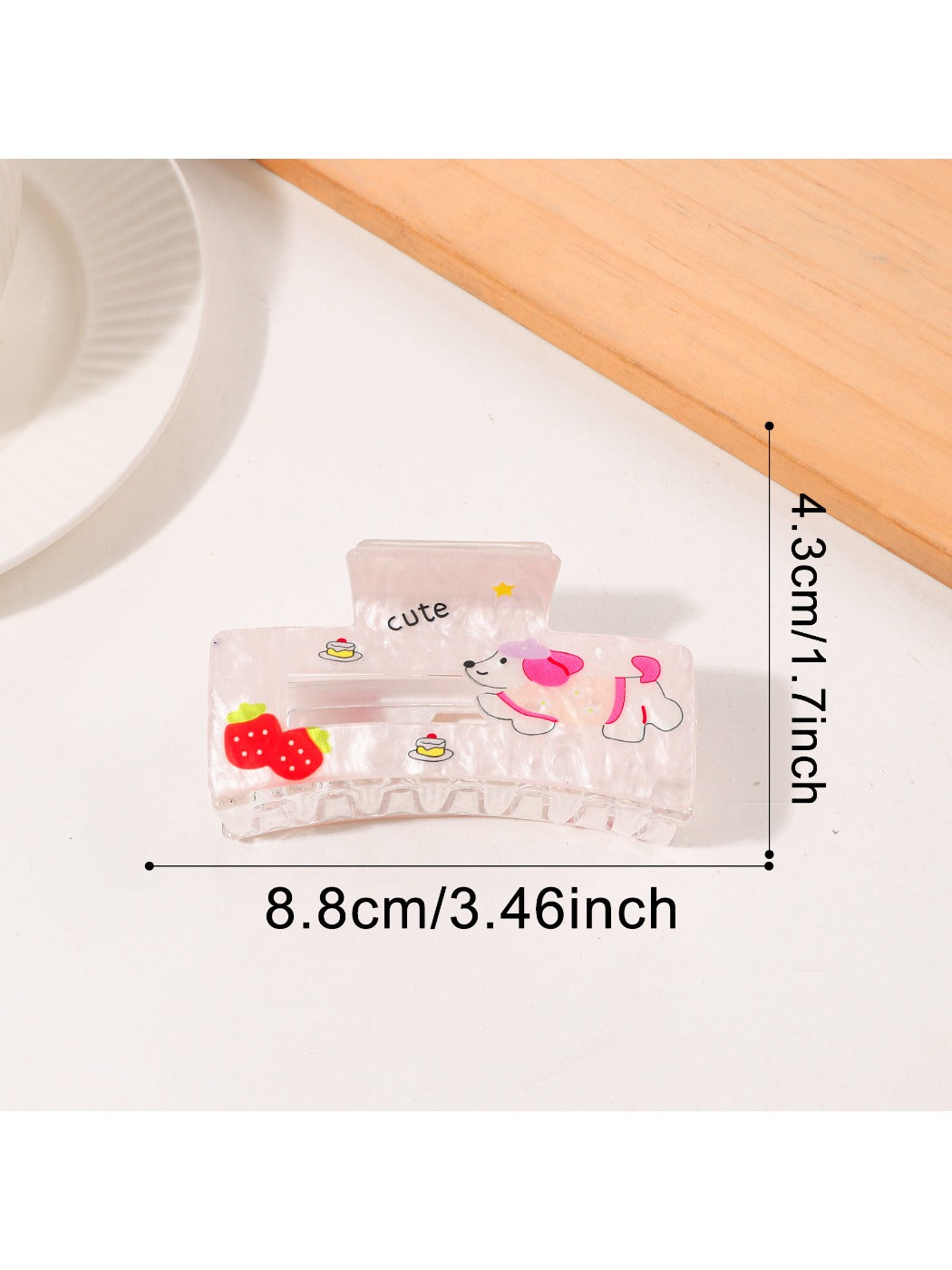 Beau - Square Animal Print Hair Claw Clip