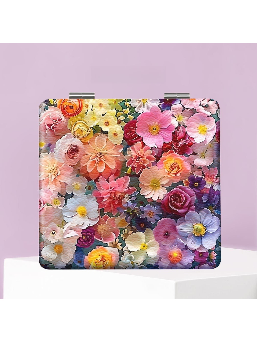Mirroray - Floral Print Portable Folding Desktop Mirror