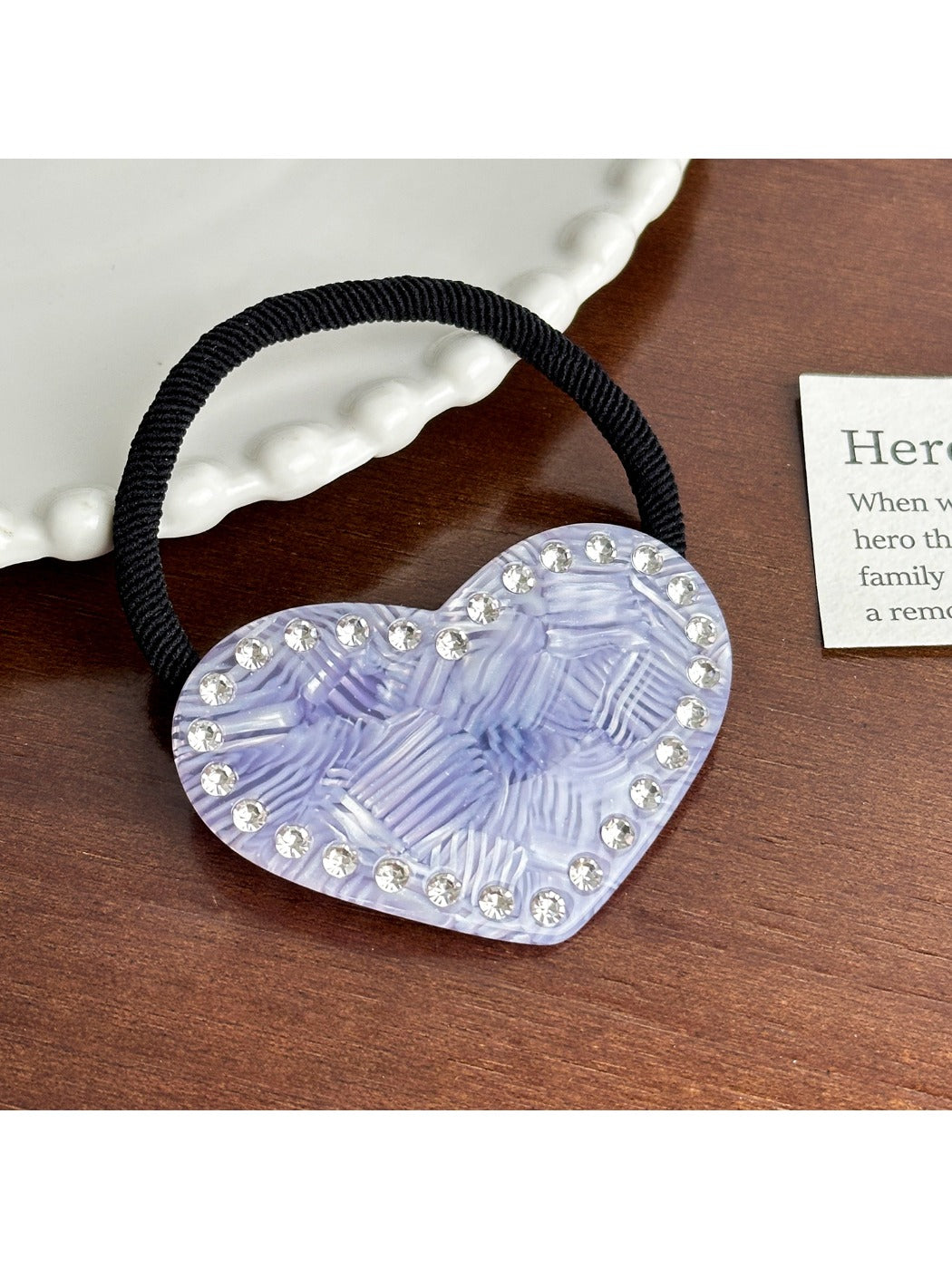Gifty-Heart Acetate Hair Clip Ponytail Holder Edge Clip