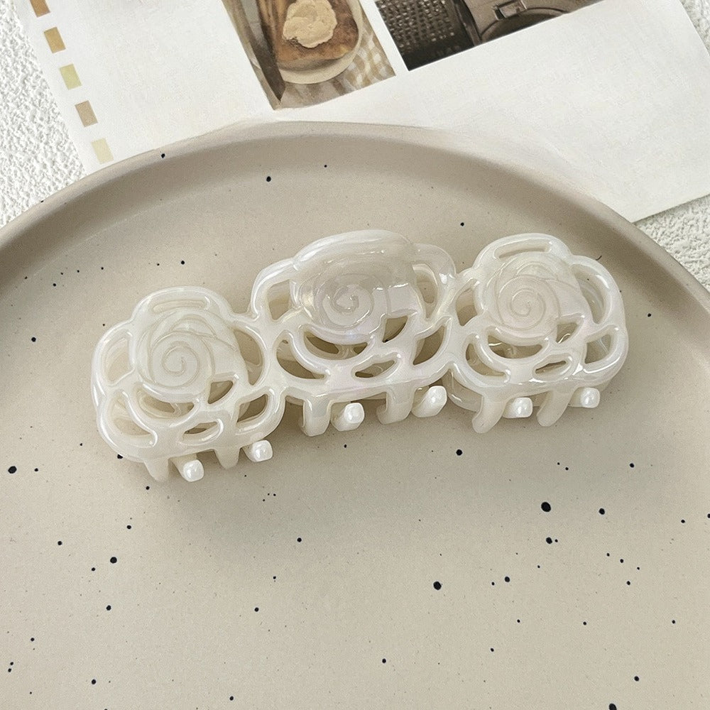 Beau - Pretty Rose Shaped Acetate Hair Clip