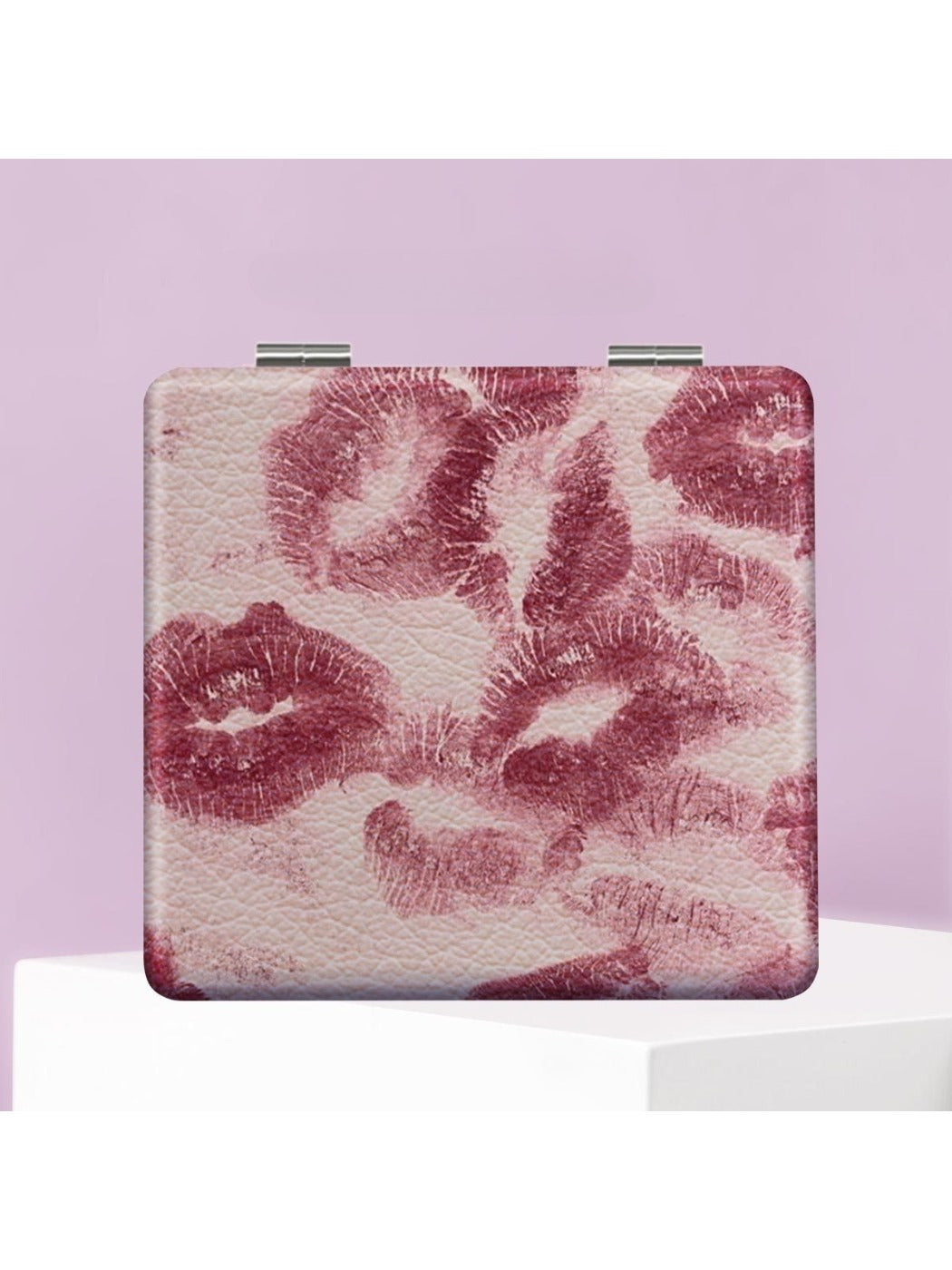 Mirroray - Minimalist Square Cherry Pattern Compact Mirror