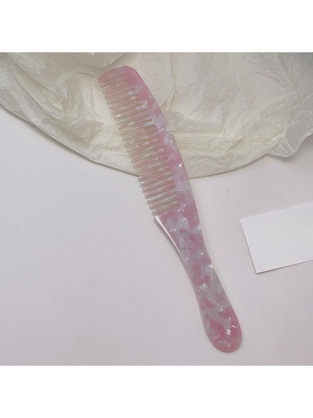 Camerow long handle hair comb shown from the back highlighting smooth finish