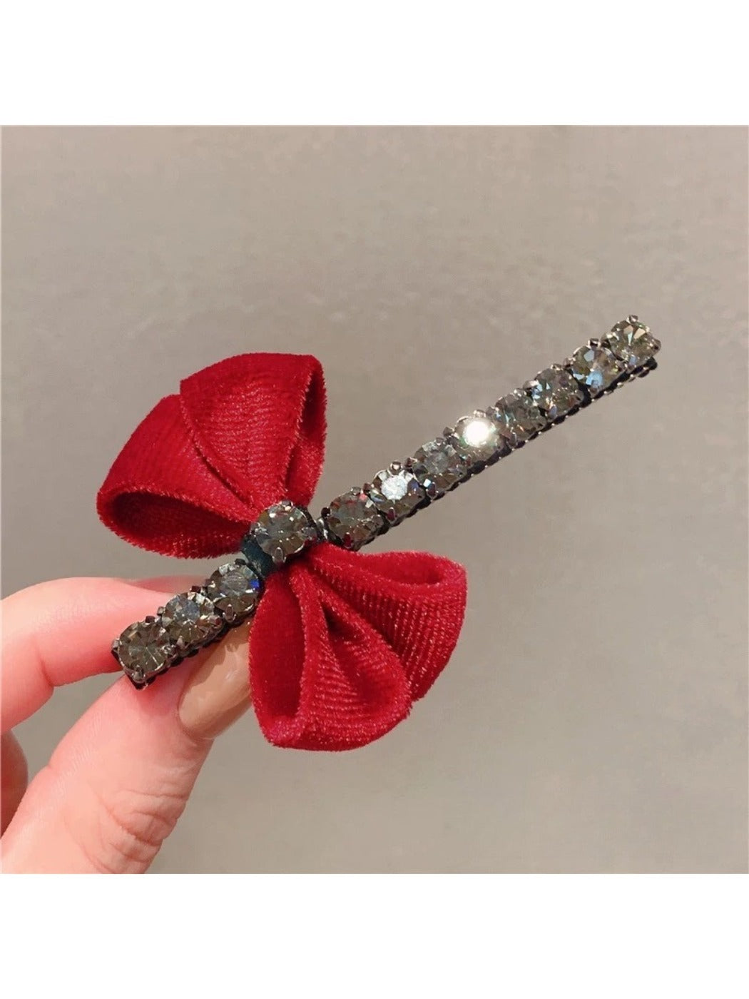 Beau - Small Bow Bar-Shaped Hair Clip