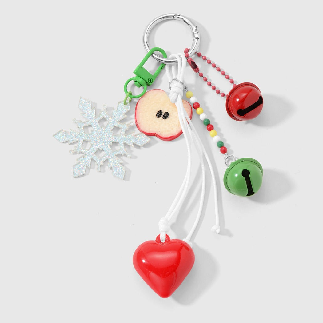 Keypus - Christmas Candy Snowflake Bell Keychain