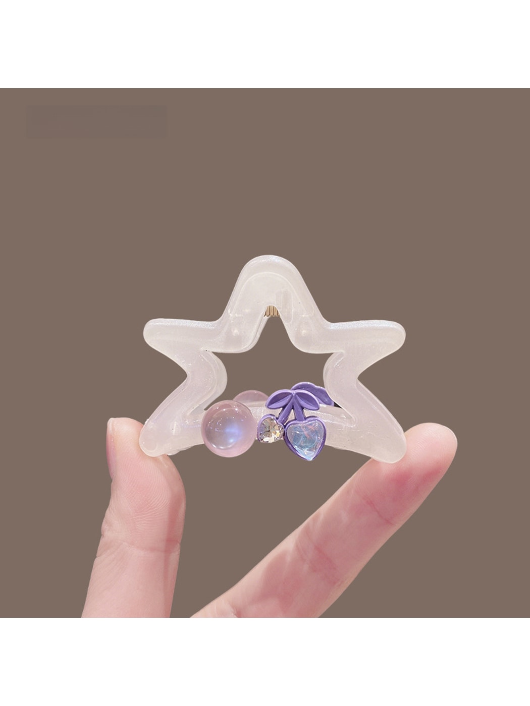 Beau - Translucent Star Shape PVC Alloy Claw Clip
