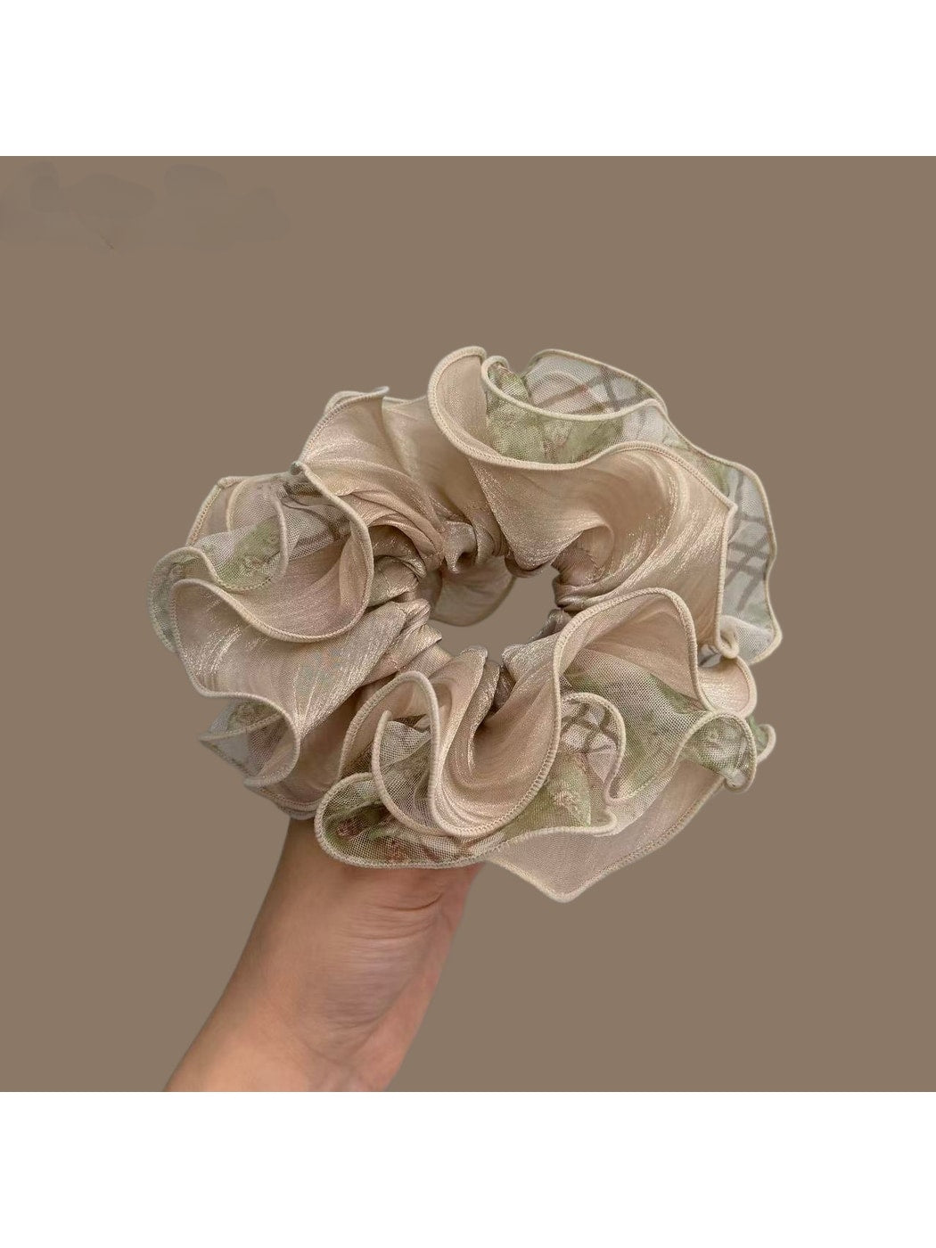Gifty - Polyester Tulle Look Ruffled Hair Scrunchie