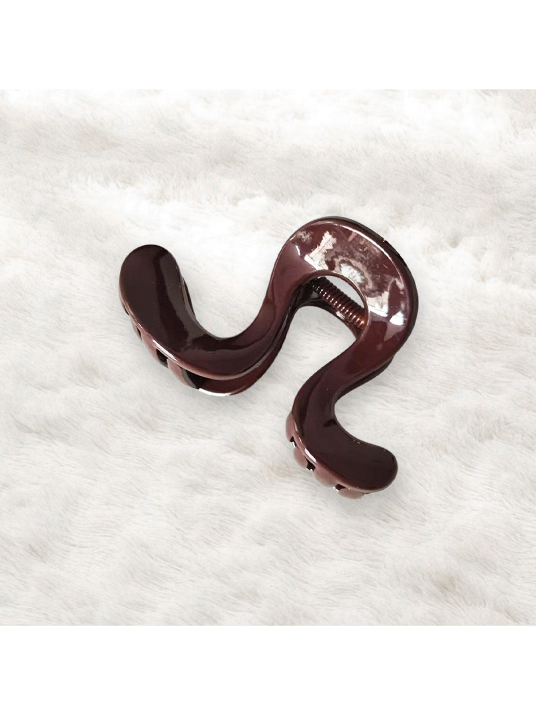 Beau - Retro Glossy Arc Plastic Claw Clip