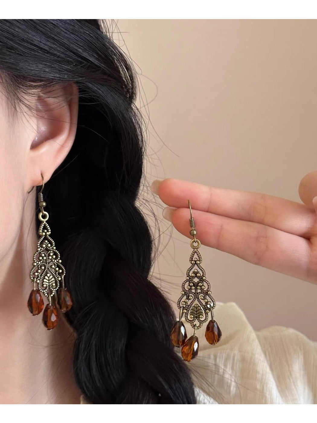 Earedge - Brown Bohemian Vacation Earrings