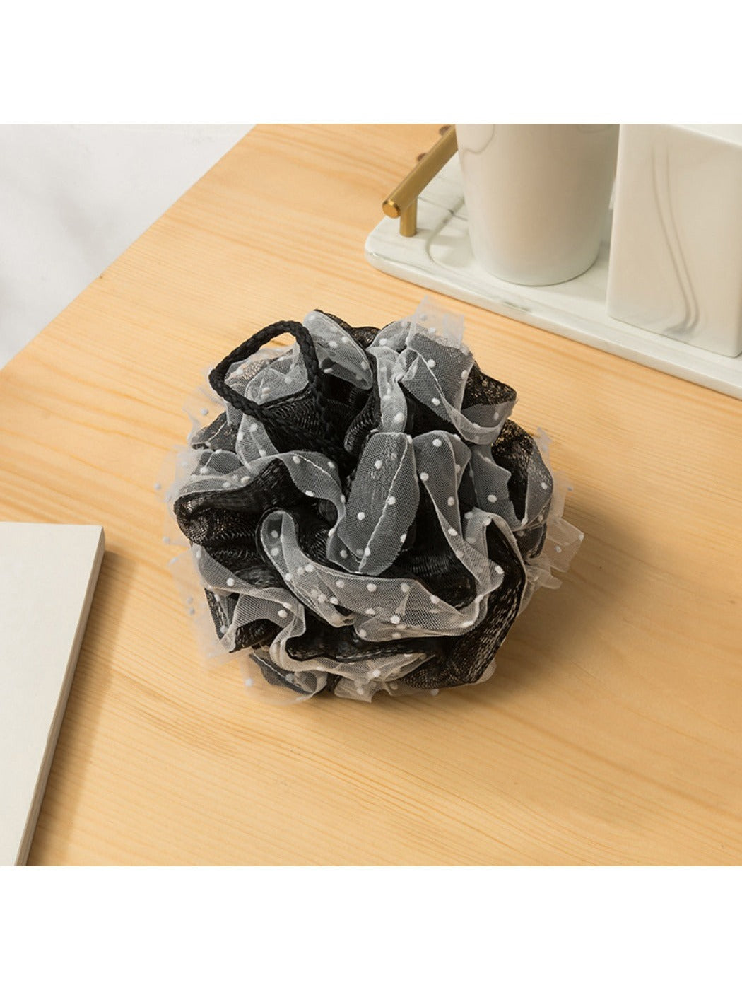 Papo - Monochrome Dotted Bath Pouf