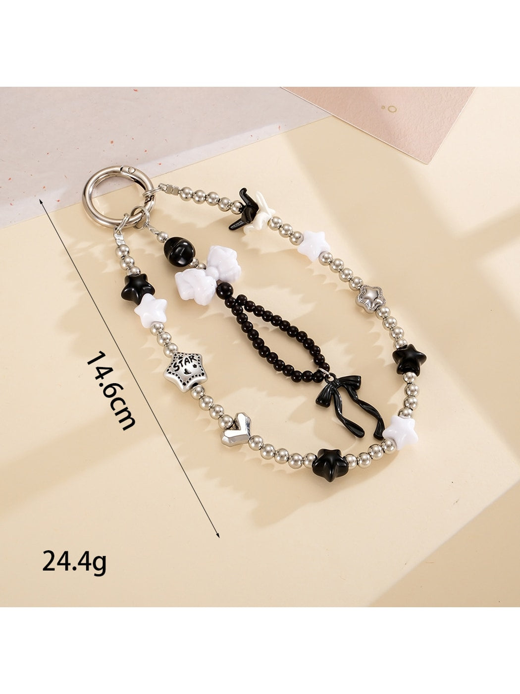 Keypus - Decorative Acrylic Bead Star Purse Charm Keychain