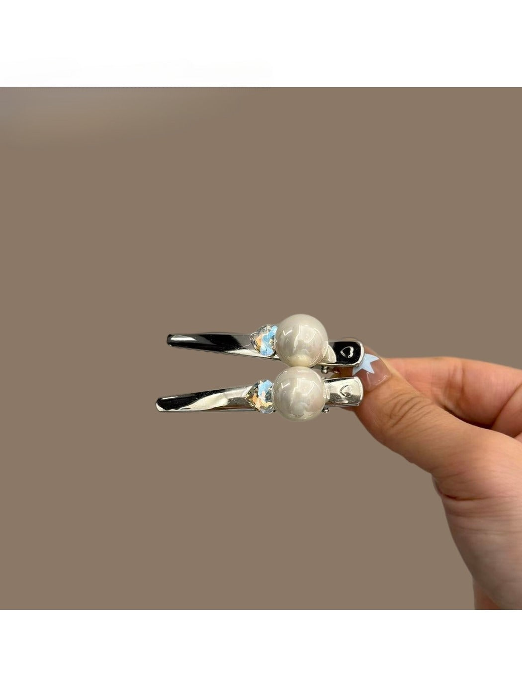 Beau - Round Bead Metal Side Bangs Hair Clip
