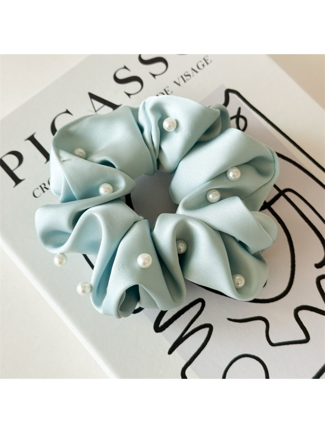 Gifty - Solid Color Satin Fabric Hair Ties