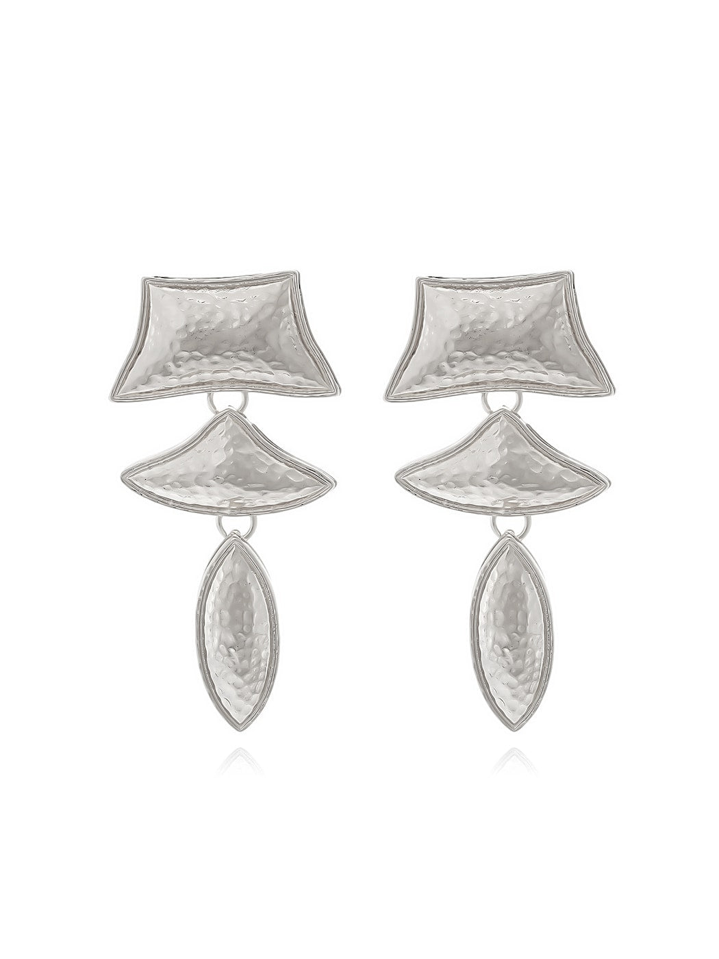 Earedge - Irregular Hammered Geometric Stud Earrings