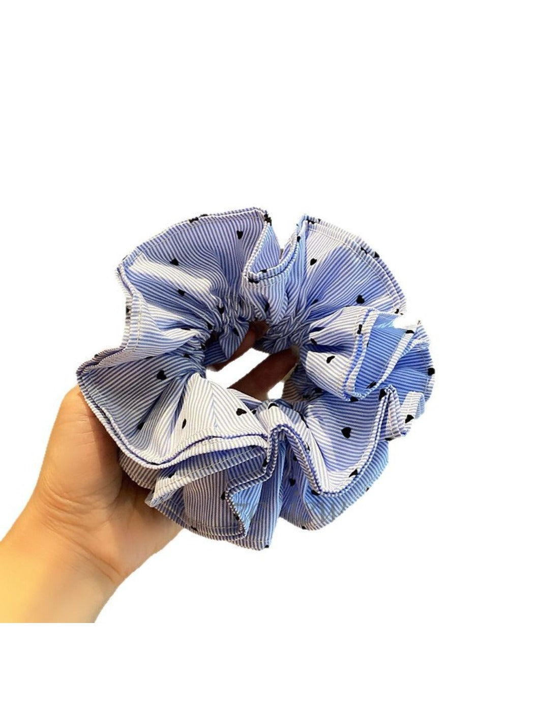 Gifty - Blue Striped Pleated Hair Loop