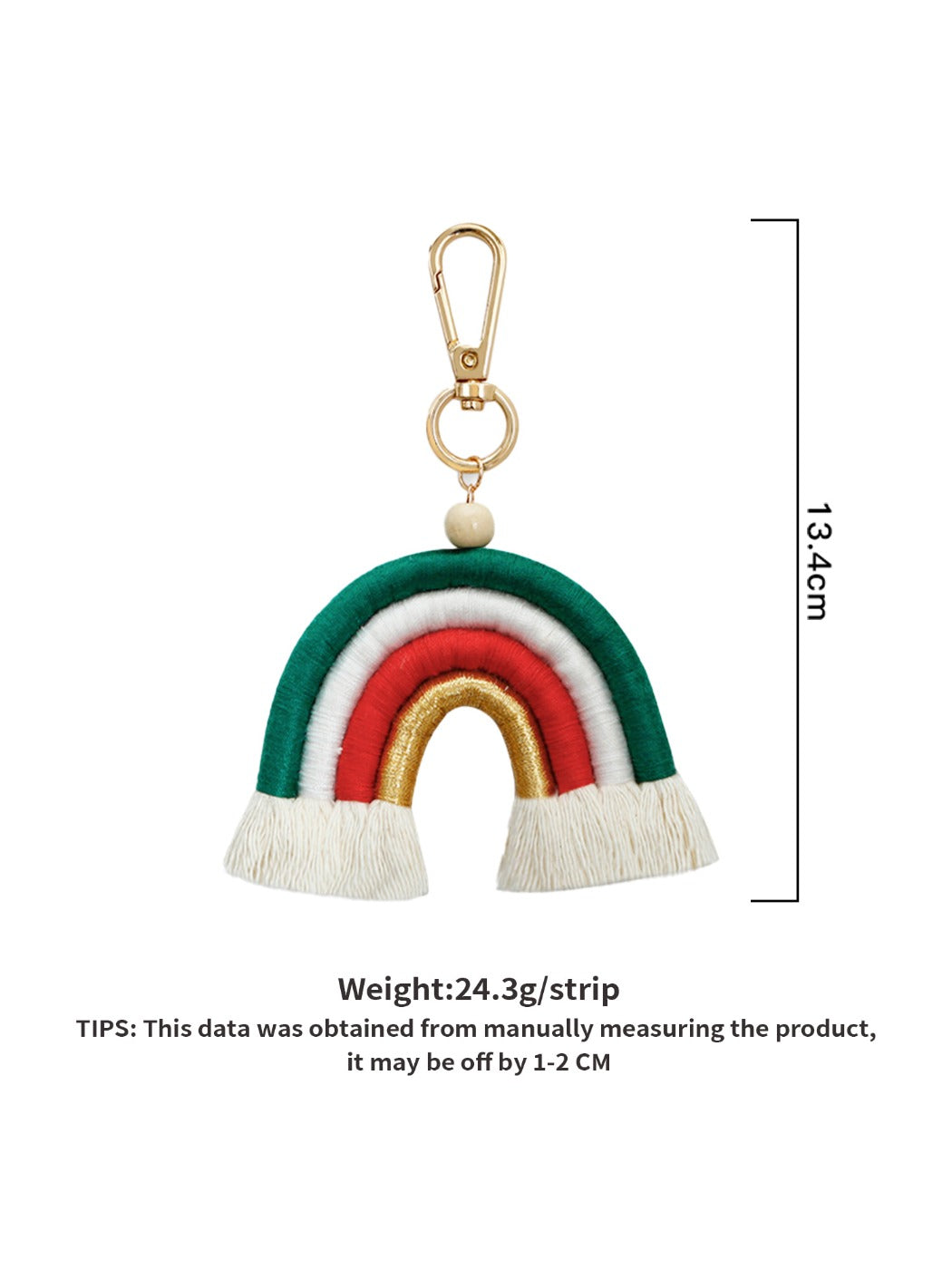 Keypus - Colorful Rainbow Tassel Keychain