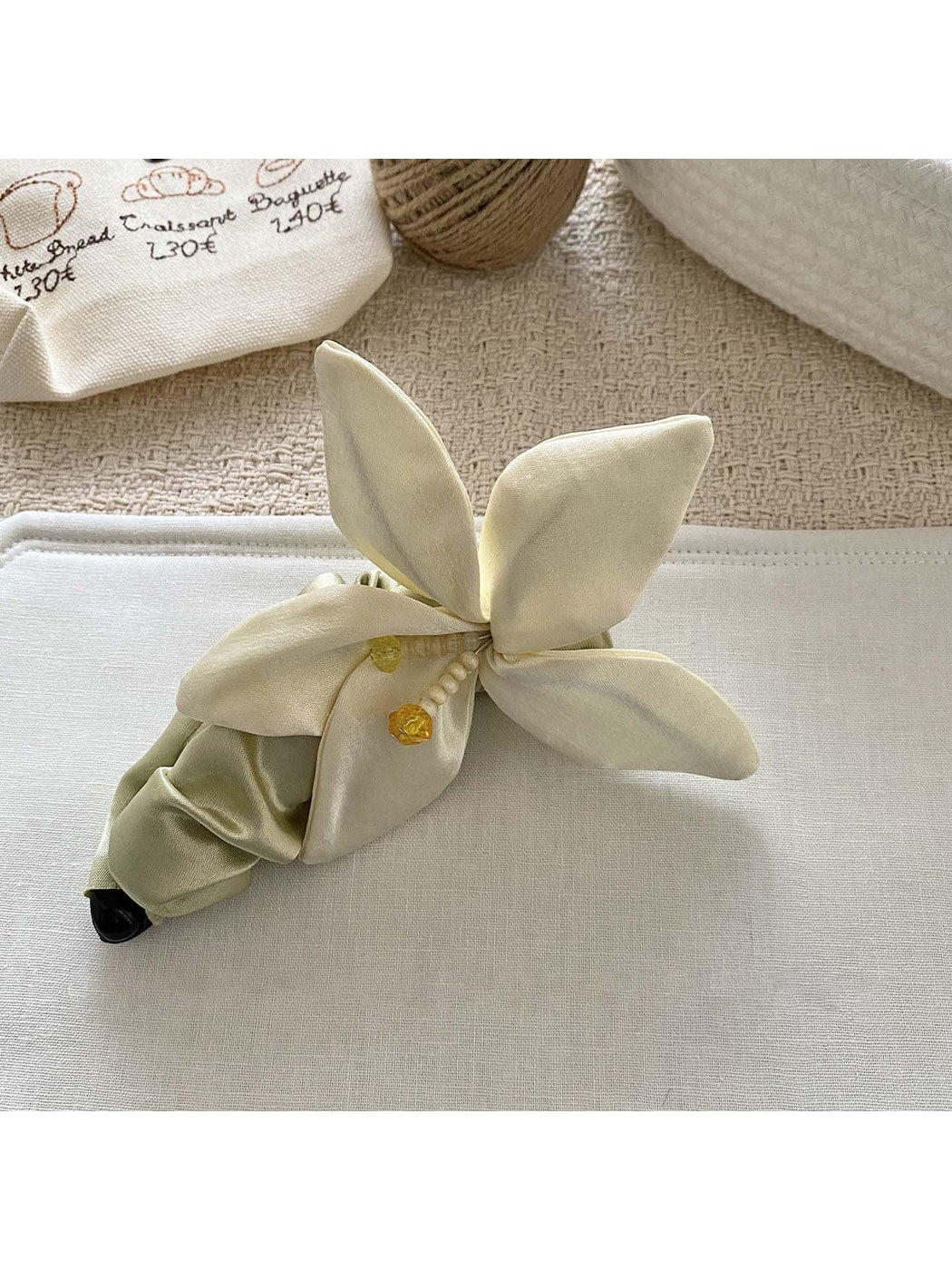 Beau - Lily Flower Satin Look Banana Clip