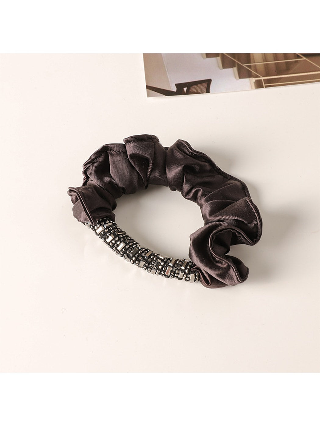 Gifty - Satin Ruffle Edge Polyester Elastic Scrunchie