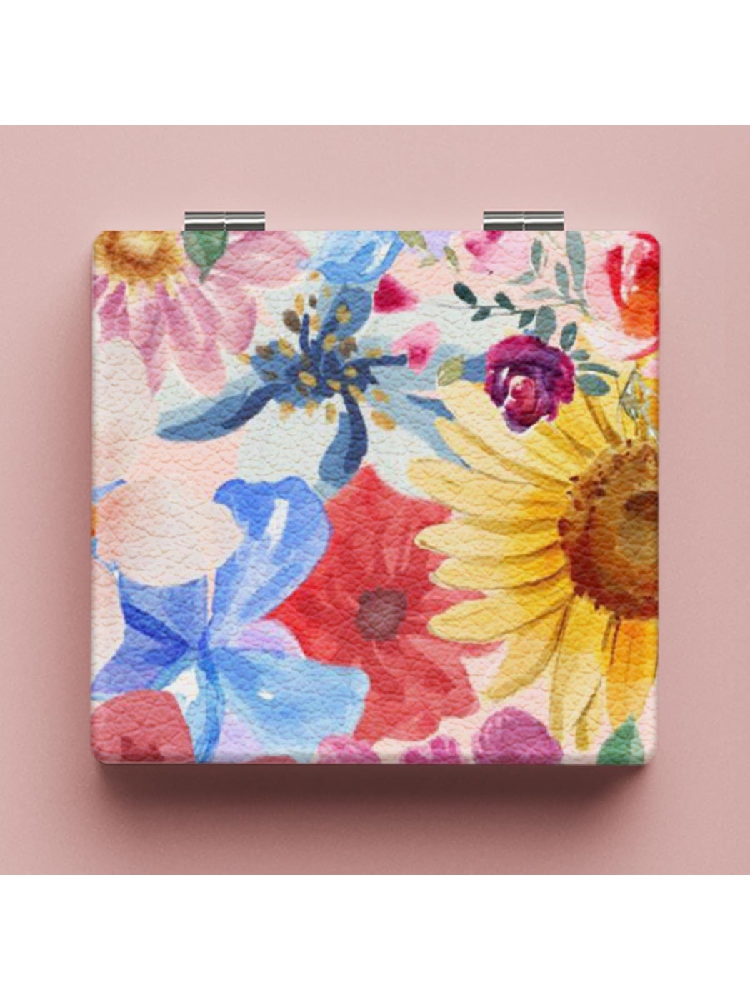 Mirroray - Floral Print Foldable Compact Makeup Mirror