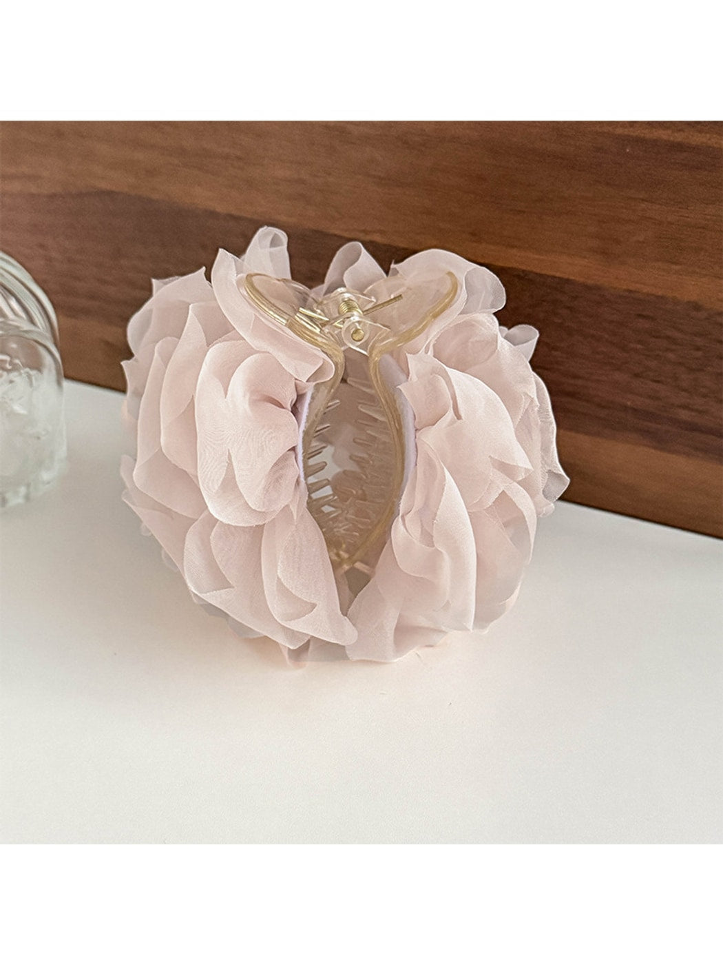 Beau - Floral Mesh Flower Bud Decorative Claw Clip