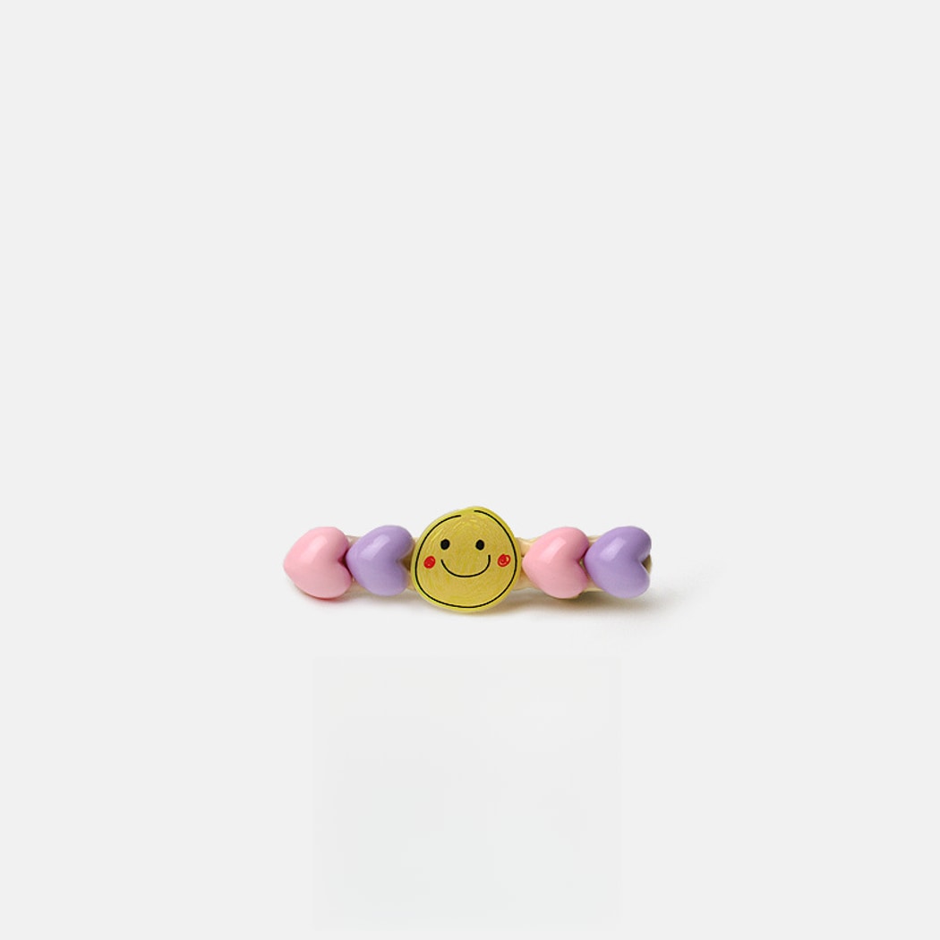 Beau - Cartoon Heart Bear Plastic Alloy Hair Clip