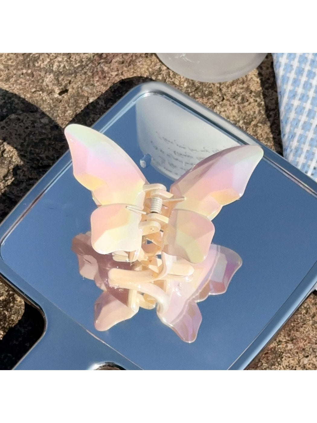 Beau - Gradient Plastic Flower Design Claw Clip