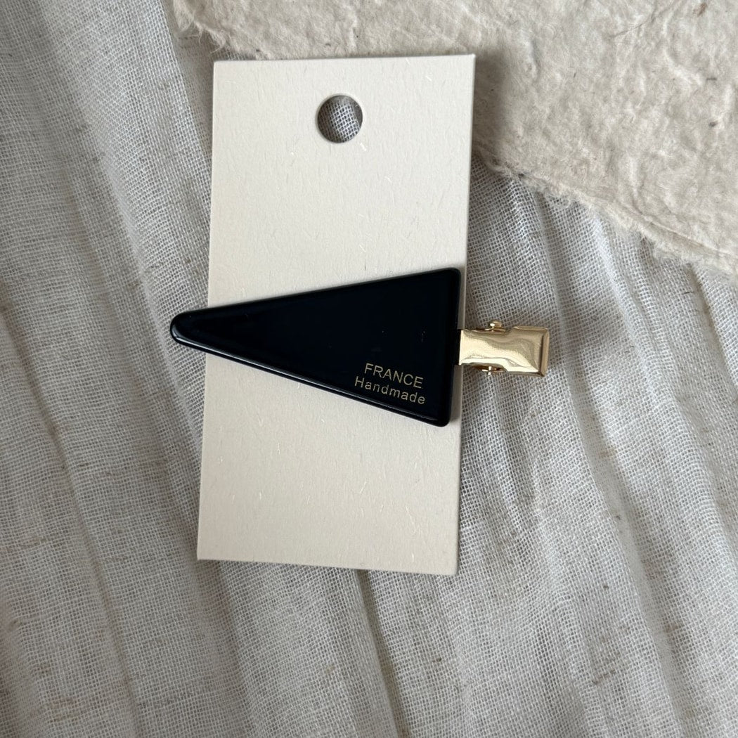 Beau - Geometric Triangle Acetate Alloy Hair Clip