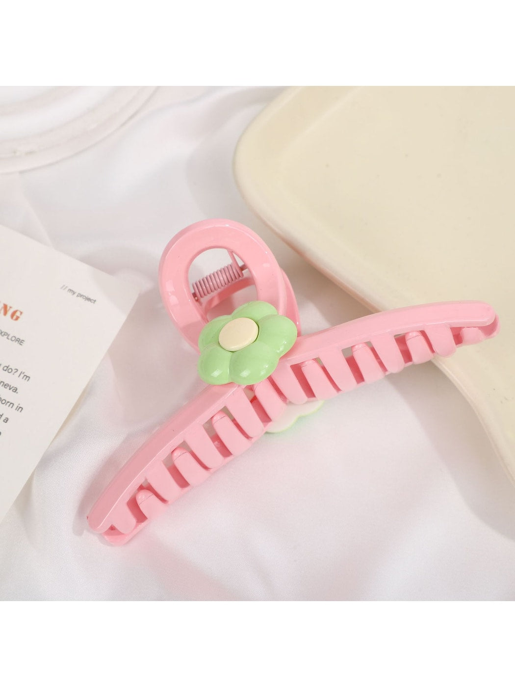 Beau - Macaron Style Flower Decorative Claw Clip
