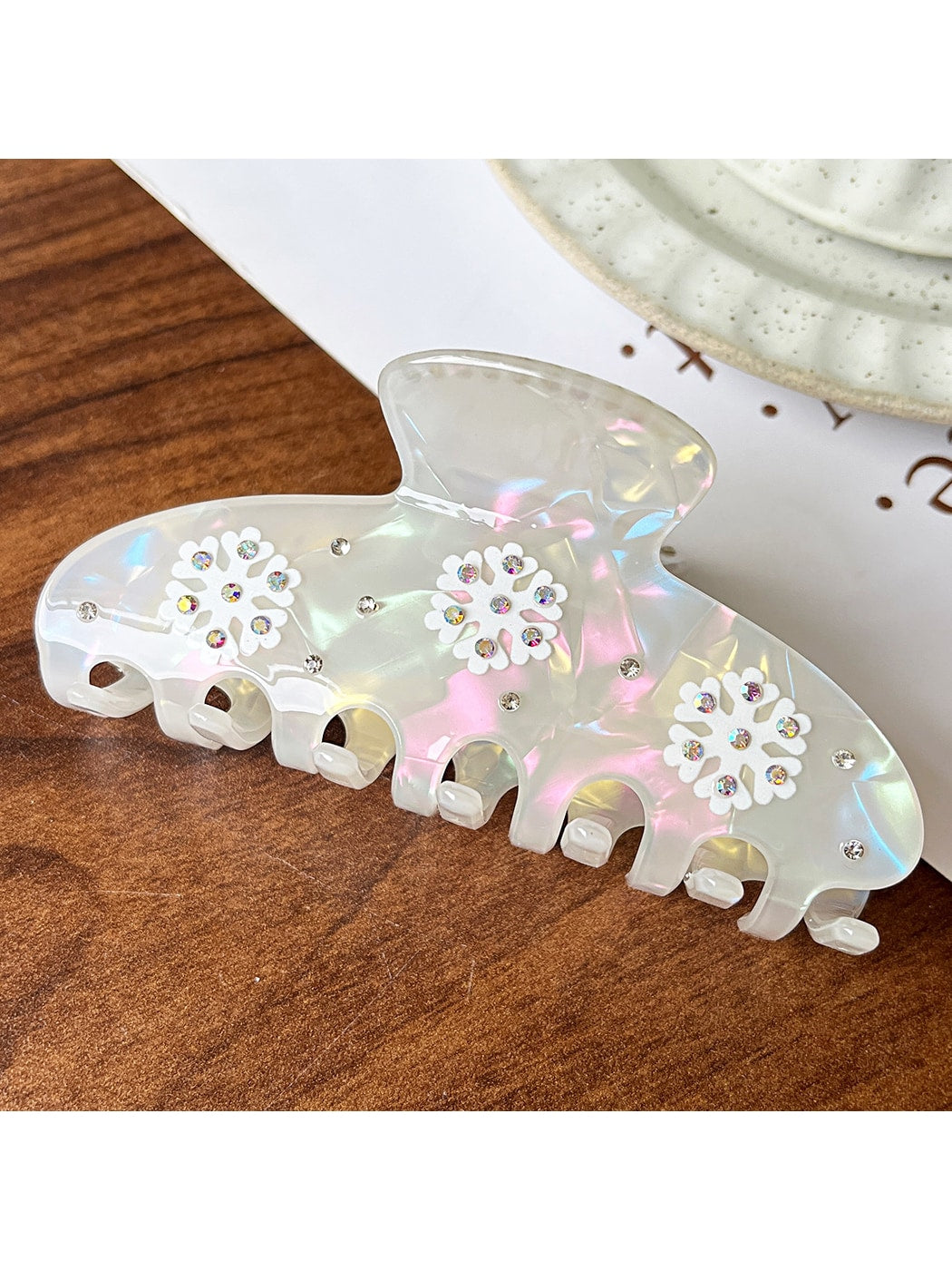 Beau - Decorative Acetate Floral Geometric Claw Clip