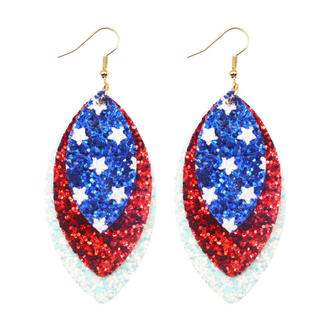 Earedge - Patriotic Star Stripe Earrings