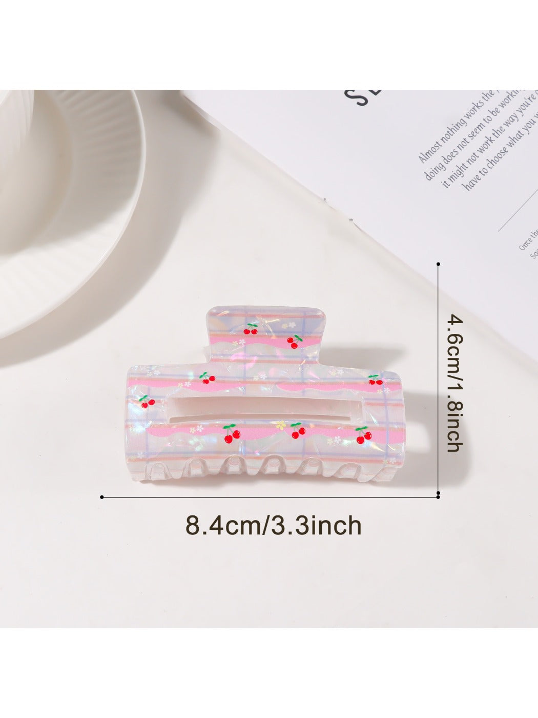 Beau - Elegant Plaid Square Hair Claw Clip
