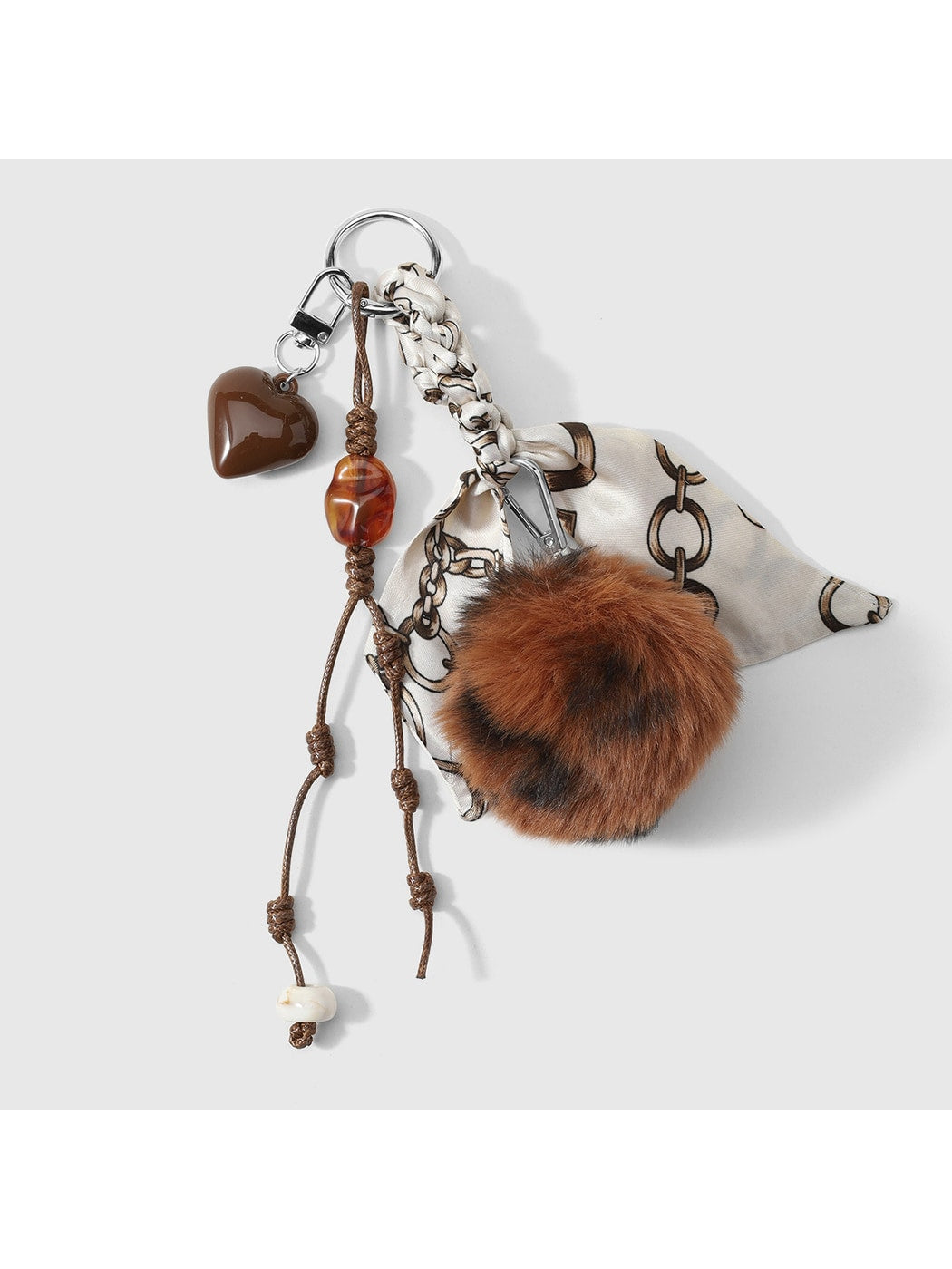 Keypus - Y2K Leopard Print Scarf Charm Keychain