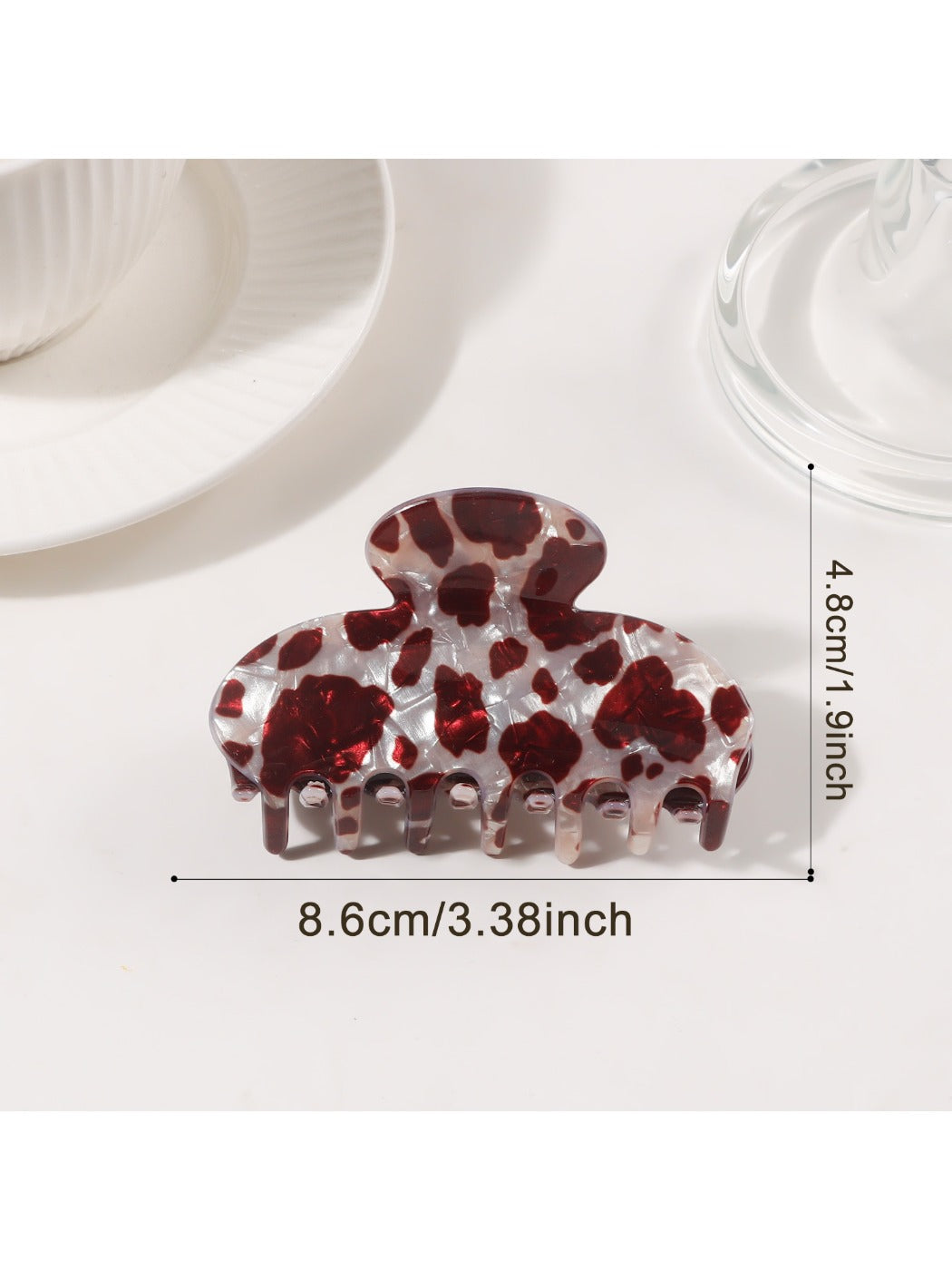 Beau - Leopard Print Half Moon Claw Clip