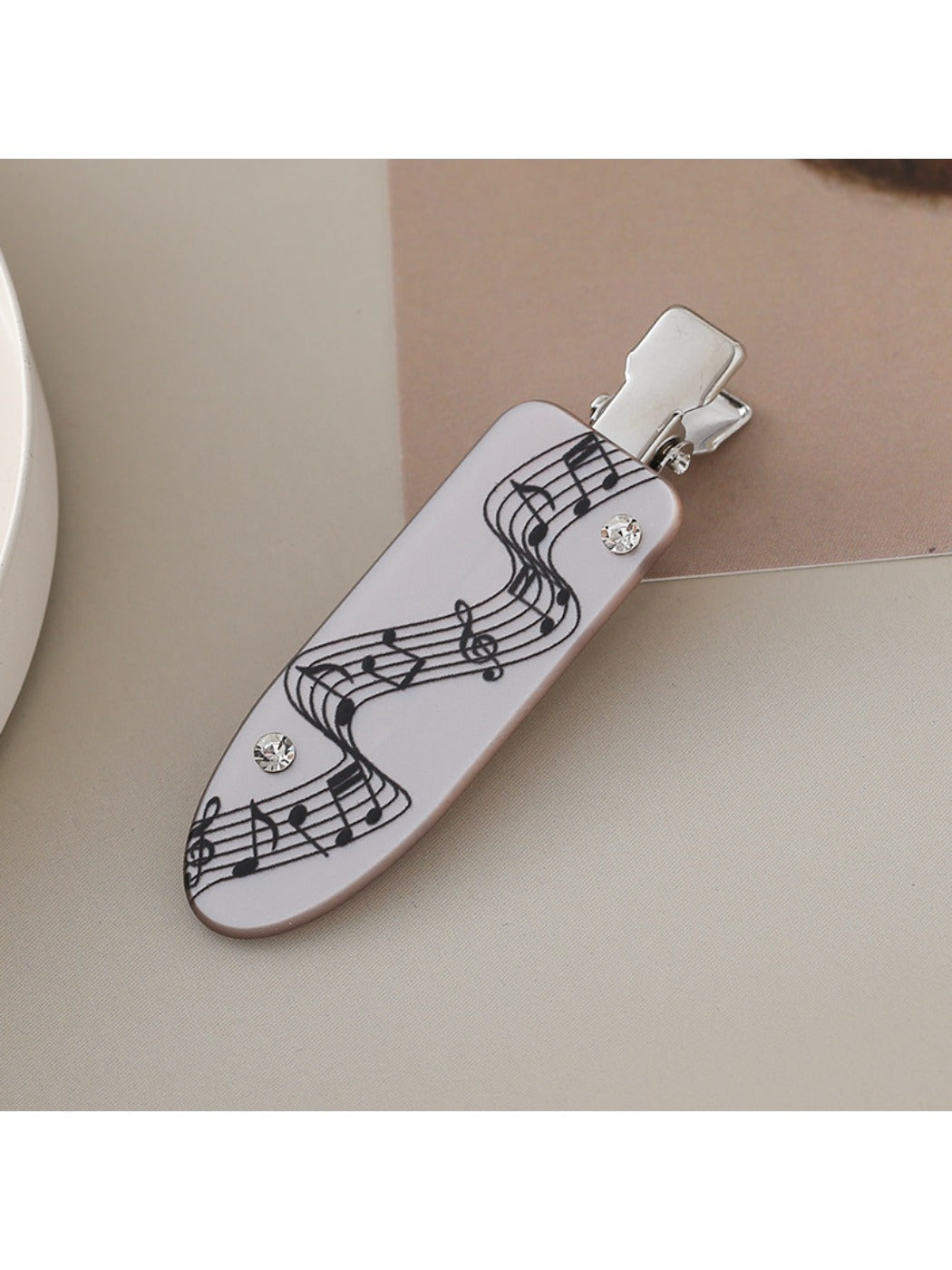Beau - Music Themed Oval Hair Clip