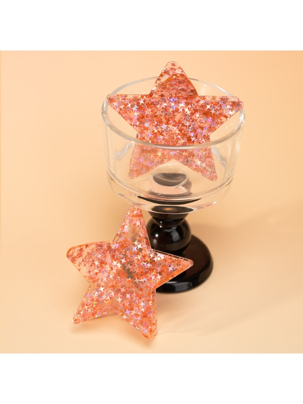 Beau - Pink Shiny Star-Shaped Hair Clip