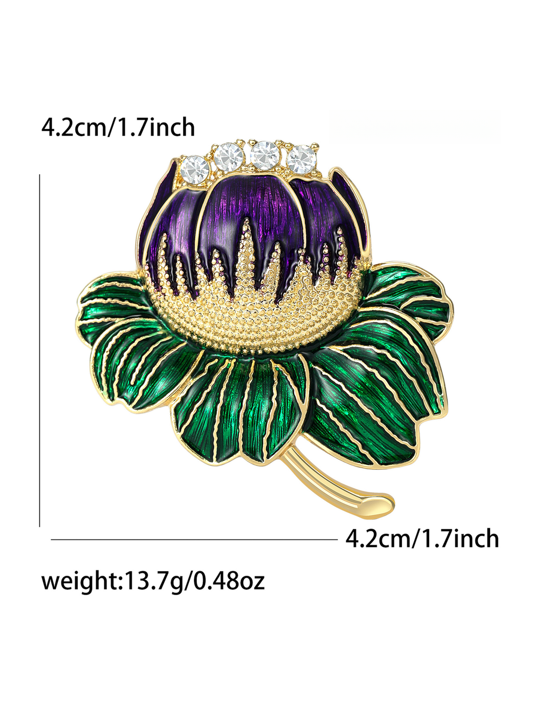 Brovia - Lotus Flower Alloy Decorative Brooch